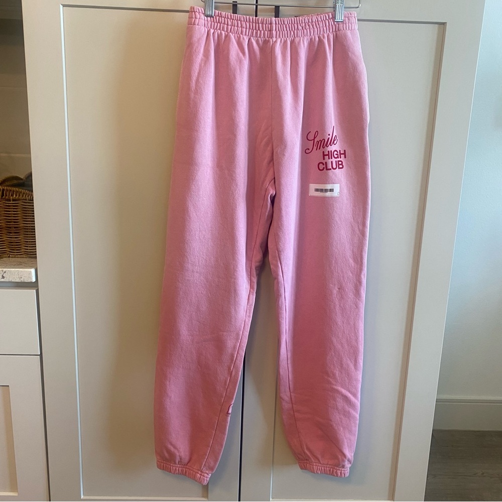 Lonely Ghost Pink 'Smile High Club' Sweat Pants